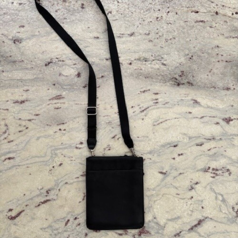 Coach Leather Crossbody Bag with Adjustable Nylon Strap
